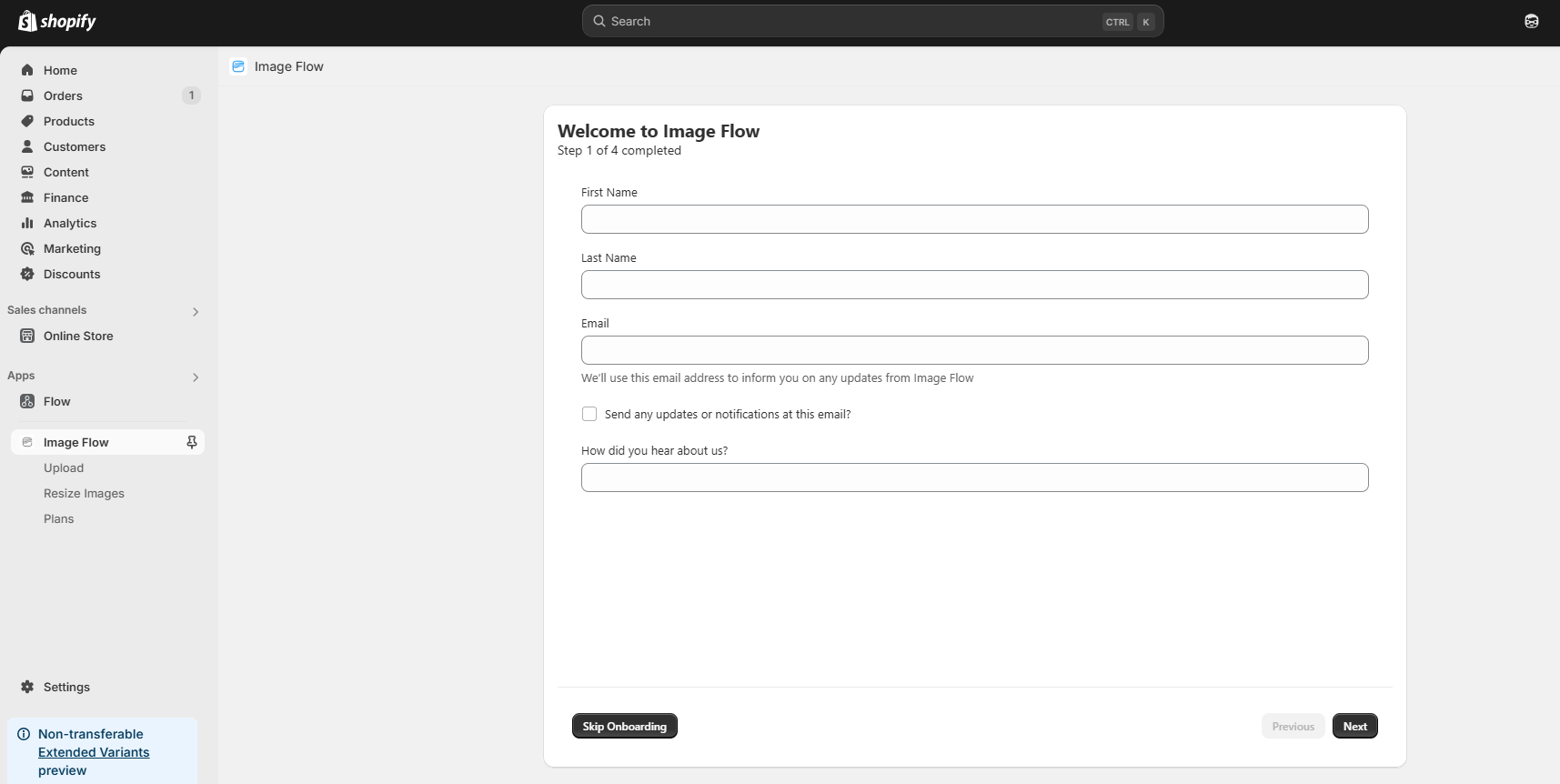 Onboarding Screen