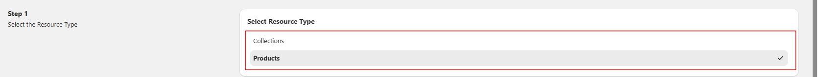 Select Resource Type
